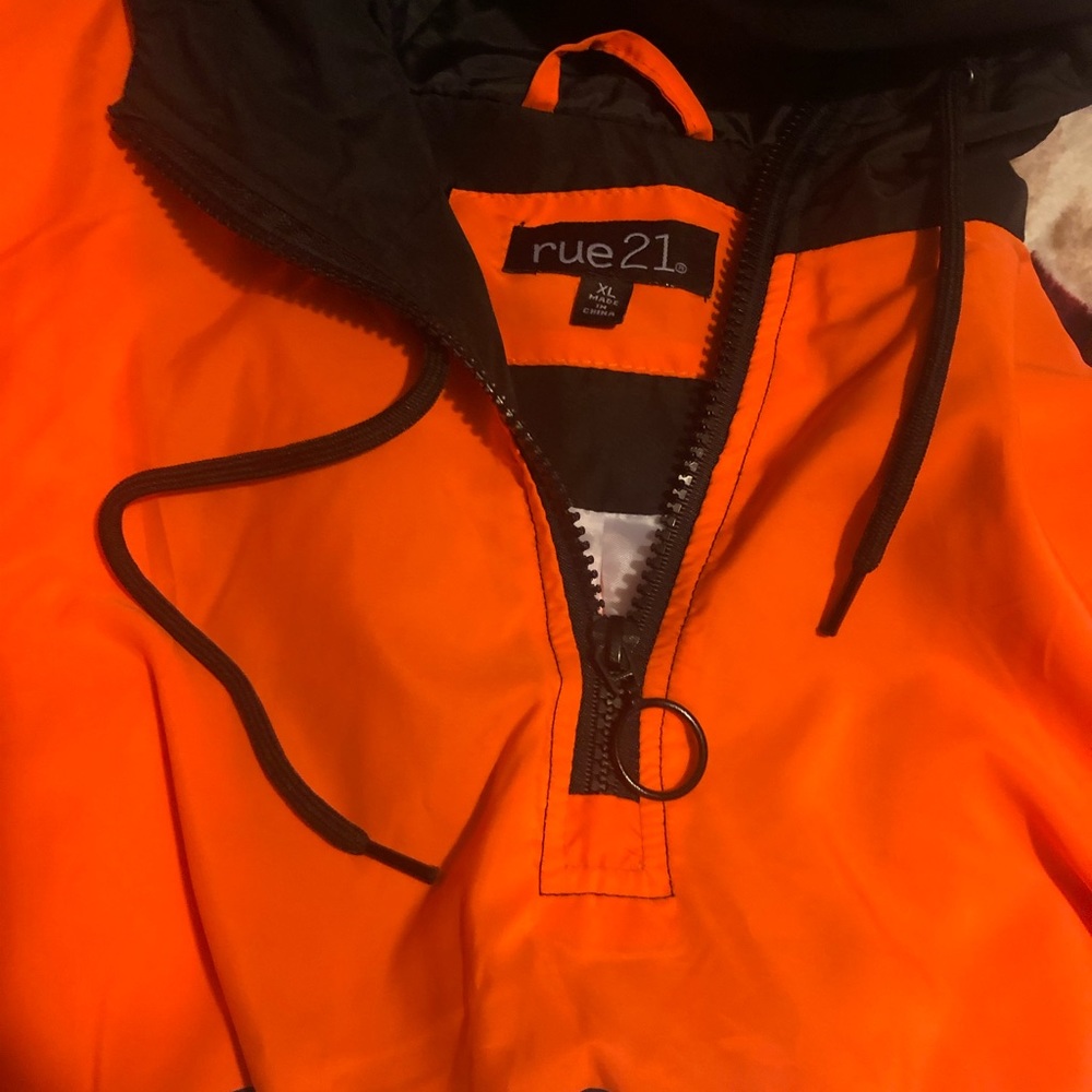 Rue 21 Neon Orange Hoodie - Picture 5 of 5